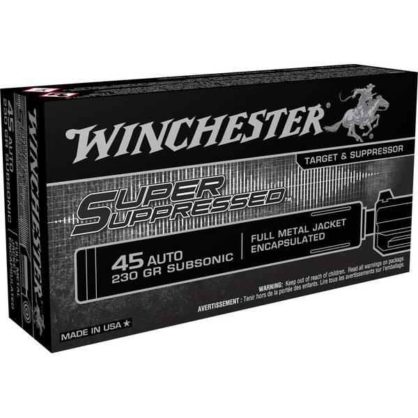Photo of Super Suppressed 45 Auto 230 Grain Subsonic