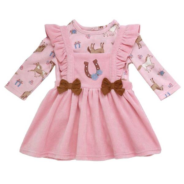 Photo of Infant Girl's 2-Piece Western Jumper Dress Set