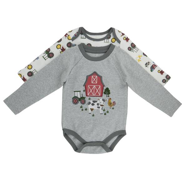 Photo of Infant Boy's 2-Piece Farm Bodysuits
