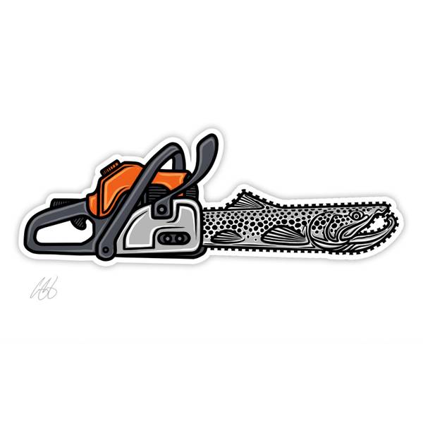 Photo of Trout Saw Vinyl Decal