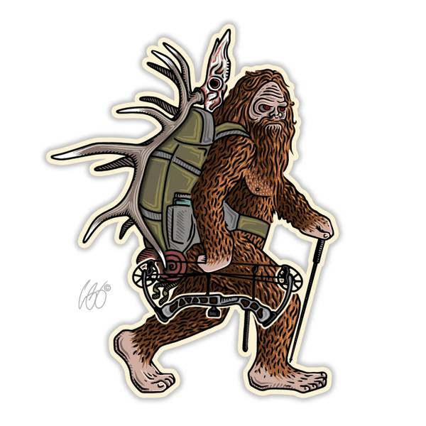 Photo of Bow Squatch Vinyl Decal