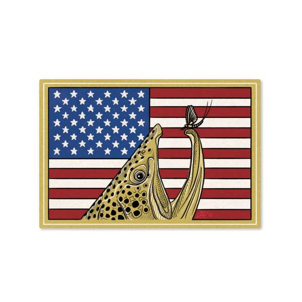 Photo of Red White & Brown Vinyl Decal