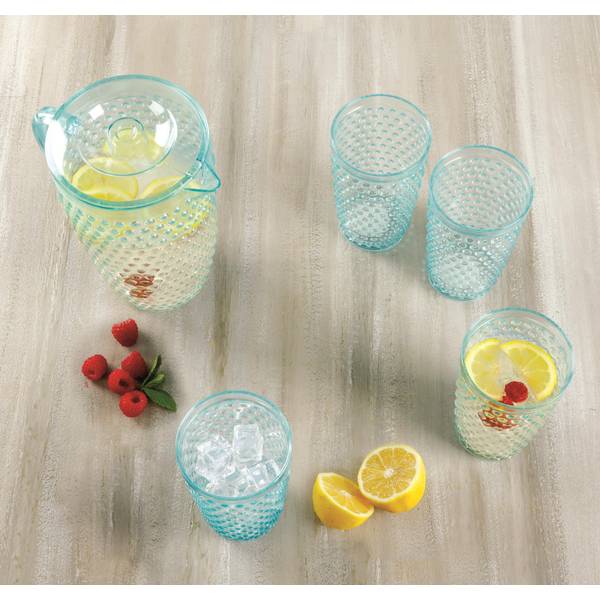 Gibson Home 5-Piece Teal Malone Pitcher Set - 129392.05 | Blain's
