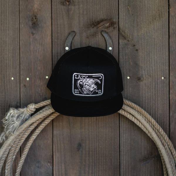 Lazy J Ranch Black Elevation Classic Five Panel Trucker Hat