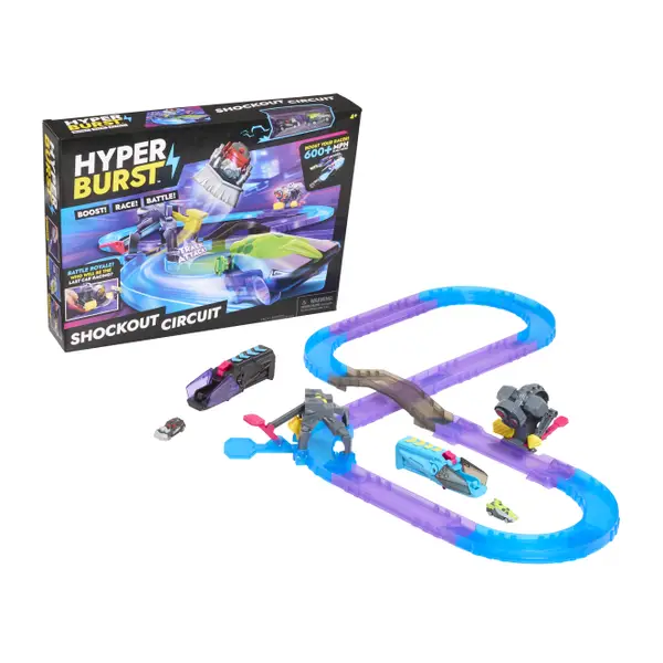 Pressman Toys Hyper Burst Shockout Circuit Battle Race Track Set
