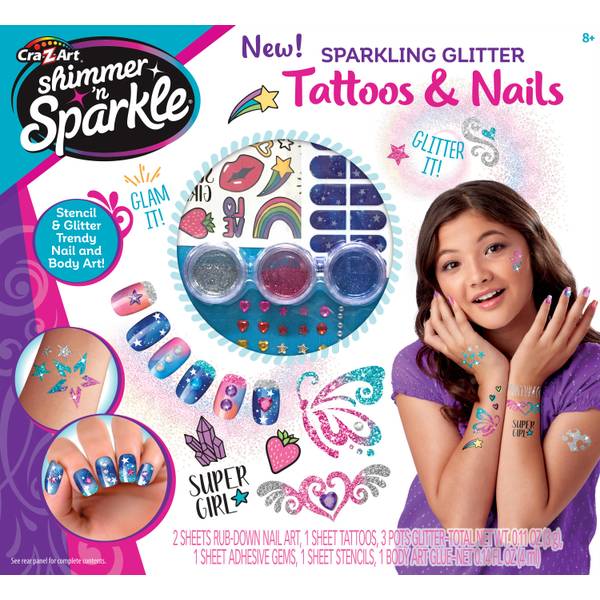 Cra-Z-Art® Shimmer 'n Sparkle Sparkling Glitter Tattoos & Nails