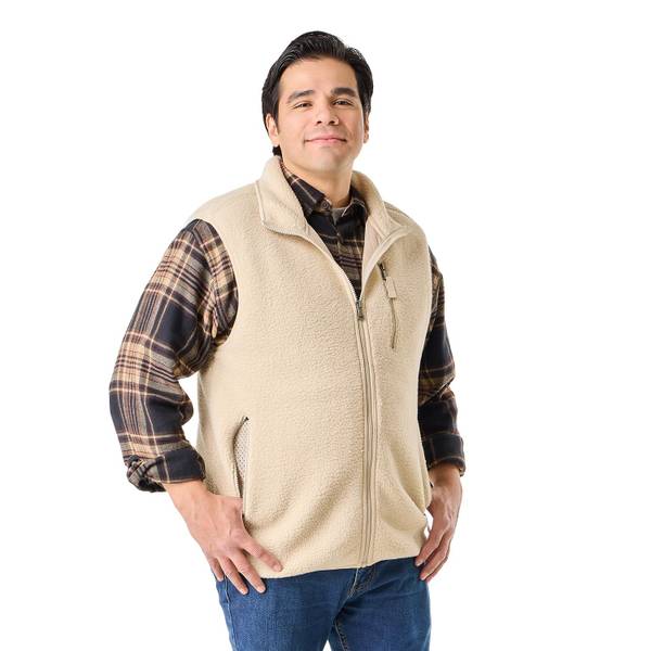 Photo of Men's Sherpa Mock Neck Zip Vest
