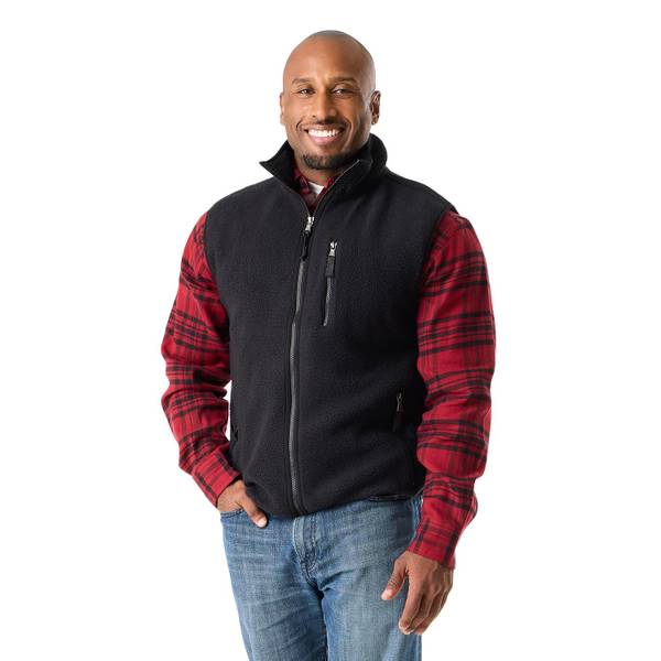 Photo of Men's Sherpa Mock Neck Zip Vest