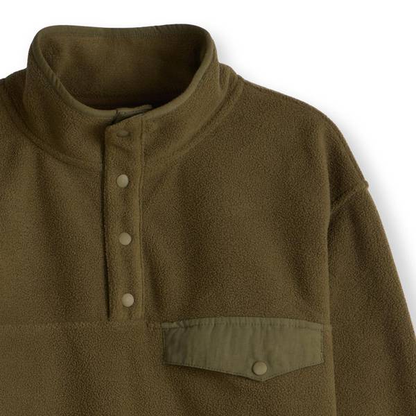 Work N' Sport Men's Polar Fleece Snap Mock Neck Pullover