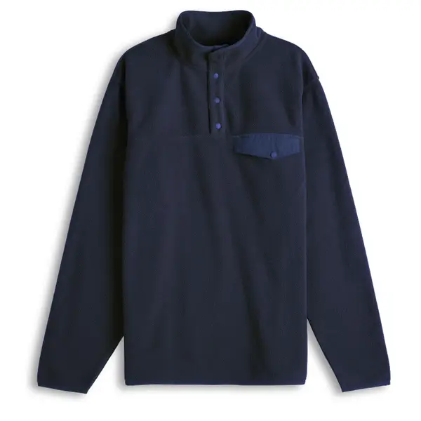 Work N' Sport Men's Polar Fleece Snap Mock Neck Pullover
