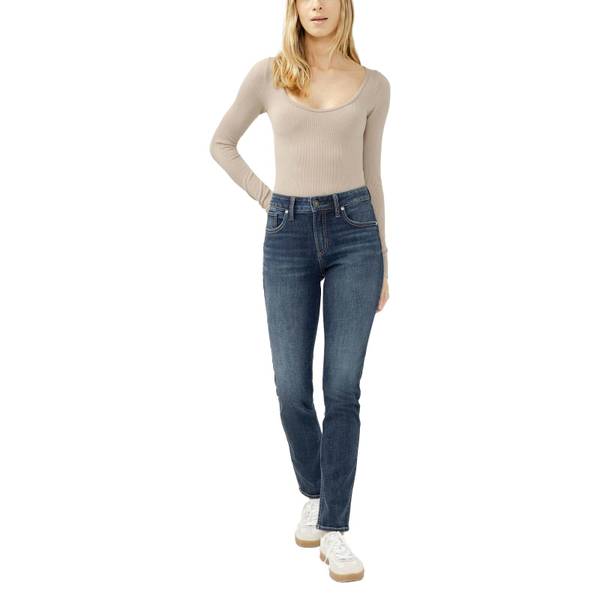 Silver Jeans Women's Avery High Rise Straight Leg Jeans