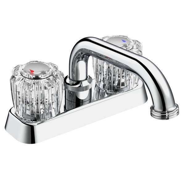 Photo of Polished Chrome Laundry Tub Faucet with Swivel Spout