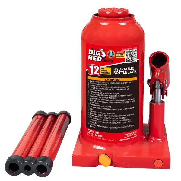 Big Red 12 Ton Low Profile Hydraulic Bottle Jack - TCH91204D