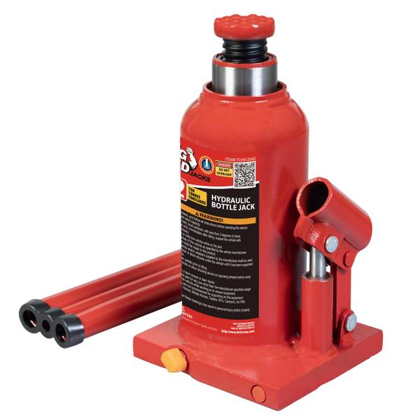 Big Red 12 Ton Low Profile Hydraulic Bottle Jack - TCH91204D