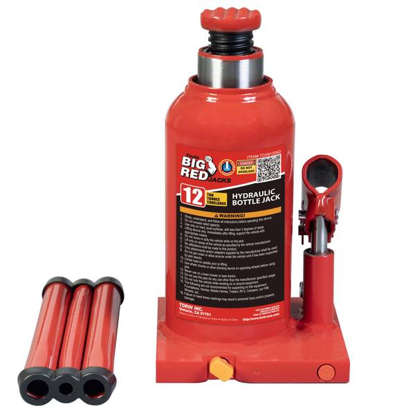 Big Red 12 Ton Low Profile Hydraulic Bottle Jack - TCH91204D
