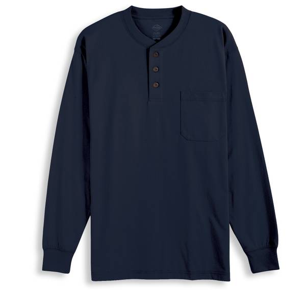 Work N' Sport Men's Long Sleeve Jersey Henley - 74557-014WS-M