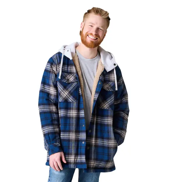 新品本物Quilted Lined Hooded Flannel ShirtM 1624558.webp