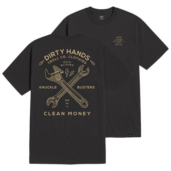Photo of Men's Dirty Hands Clean Money Twisting Wrenches T-Shirt