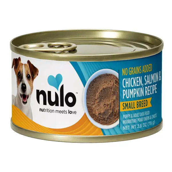 NULO 12-Count 2.8 oz Small Breed Pate Salmon Pumpkin Recipe Puppy