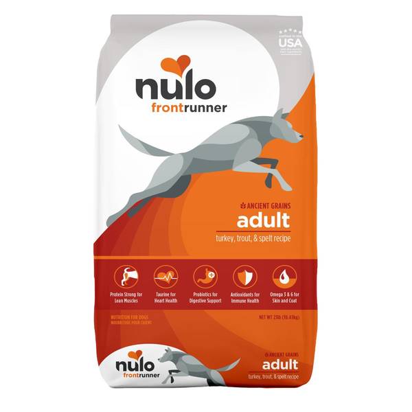 Photo of 23 lb Turkey, Trout & Spelt Recipe Frontrunner Ancient Grains High-Protein Dog Food