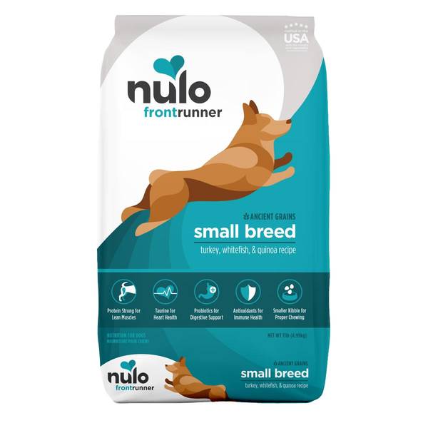 Photo of 11 lb Turkey, Whitefish, & Quinoa Frontrunner Small Breed Dog Food Bag