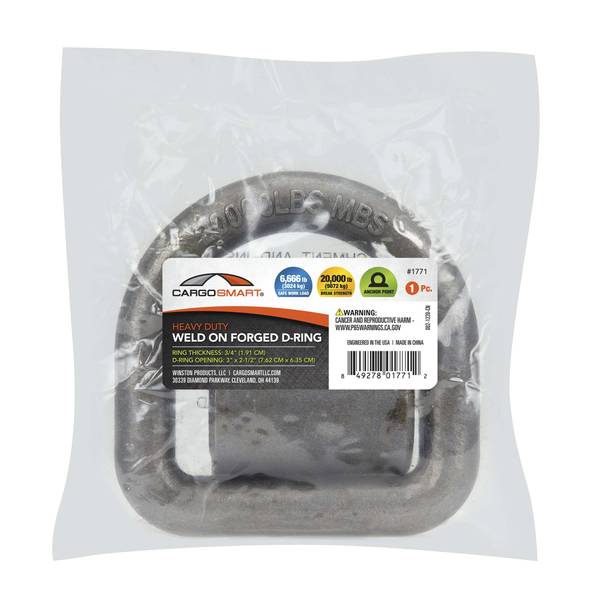 Photo of 3" x 2-1/2" Weld On Forged D-Ring