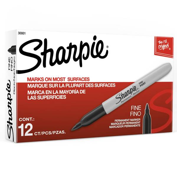 Photo of 12-Count Fine Black Markers