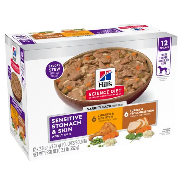 Hill's Science Diet 200g×28 All Well3袋 Hill's Science Diet Adult Sensitive Stomach & Skin Chicken
