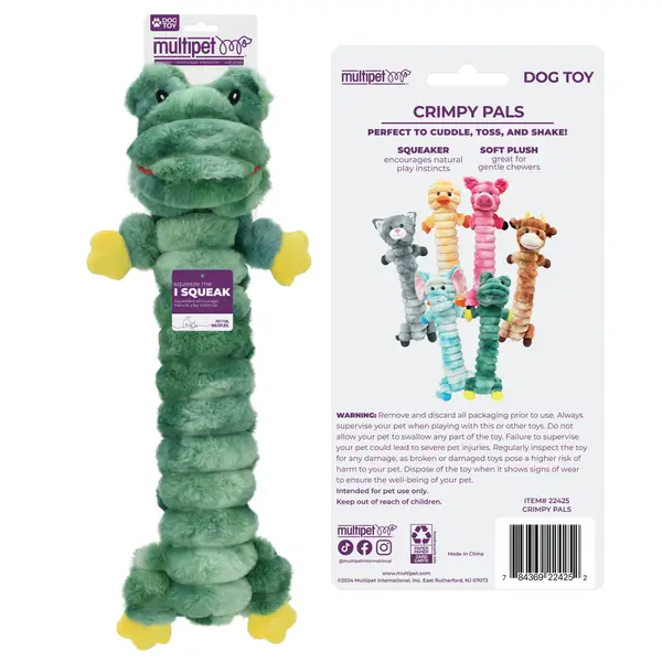 Multipet International Crimpy Pals Dog Toy Assortment - 22425