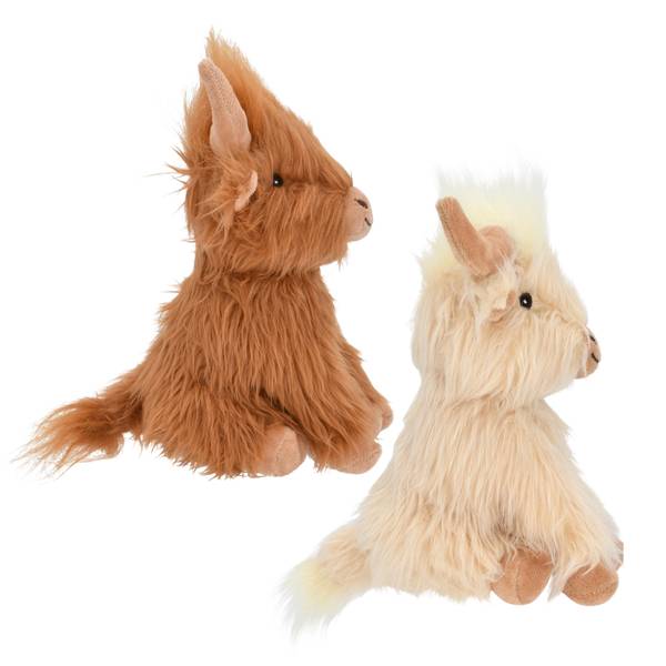 Multipet International Shaggy Highland Cow Dog Toy Assortment