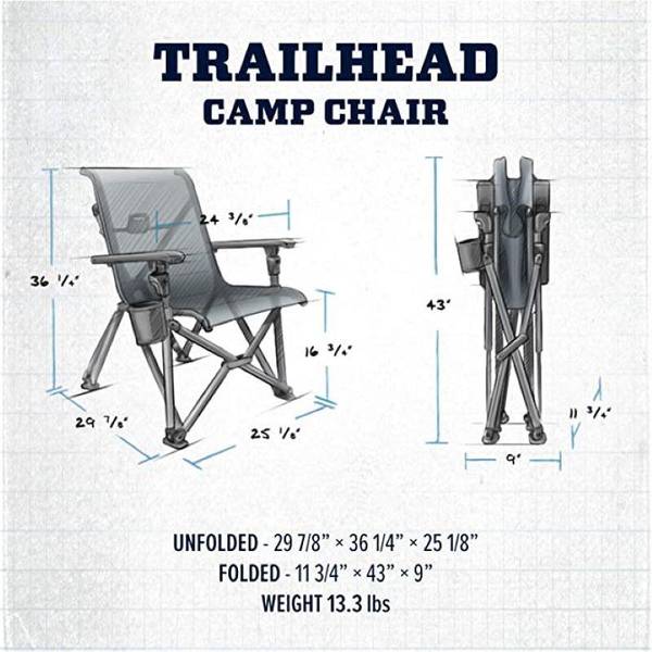 YETI Trailhead Camp Chair, Navy - 26010000243 | Blain's Farm & Fleet