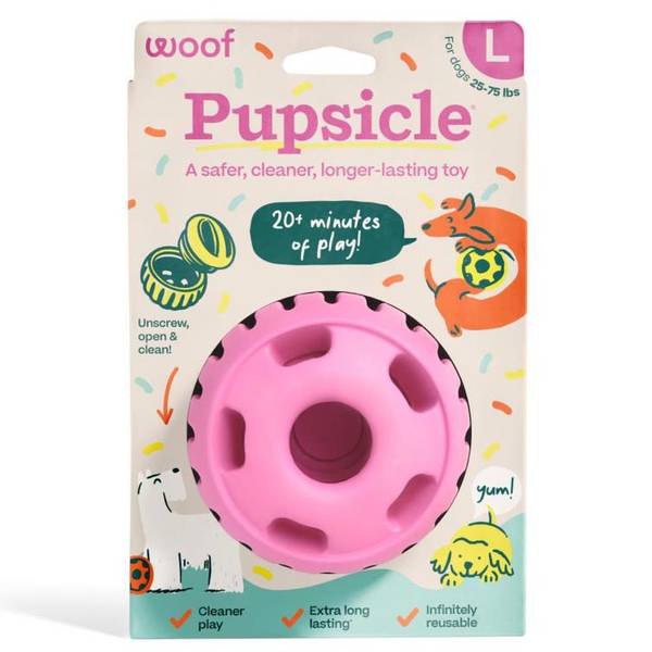 Photo of Large Pink Pupsicle Birthday Dog Toy