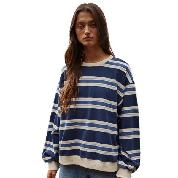 Photo of Women's Catch You Later Striped Long Sleeve Crewneck