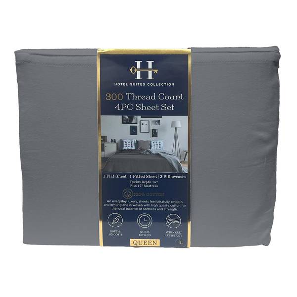 Photo of 300 Thread Count 4-Piece Queen Sheet Set