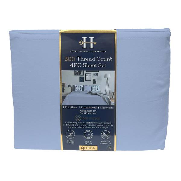 Photo of 300 Thread Count 4-Piece Queen Sheet Set