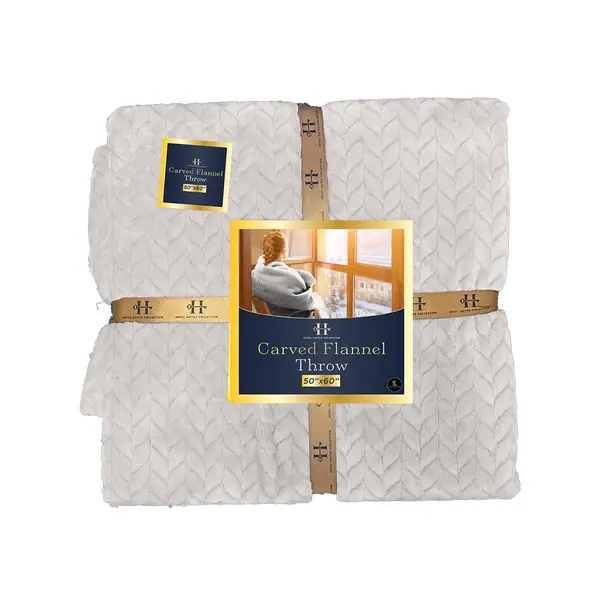 Hotel Suites Collection Carved Flannel Throw - 480785 | Blain's