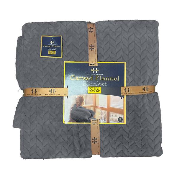 Photo of Carved Flannel King Blanket