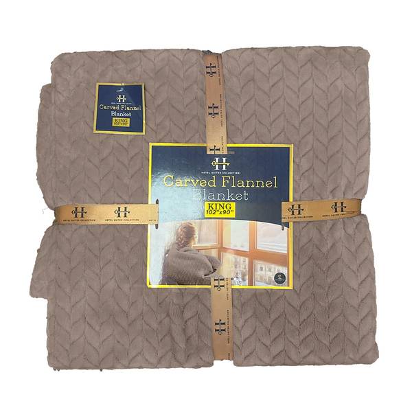 Photo of Carved Flannel King Blanket