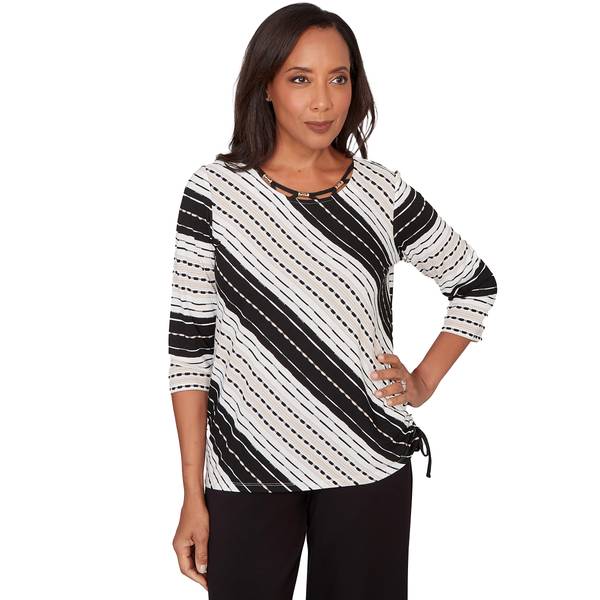 Photo of Women's Diagonal Texture Stripe Knit Top