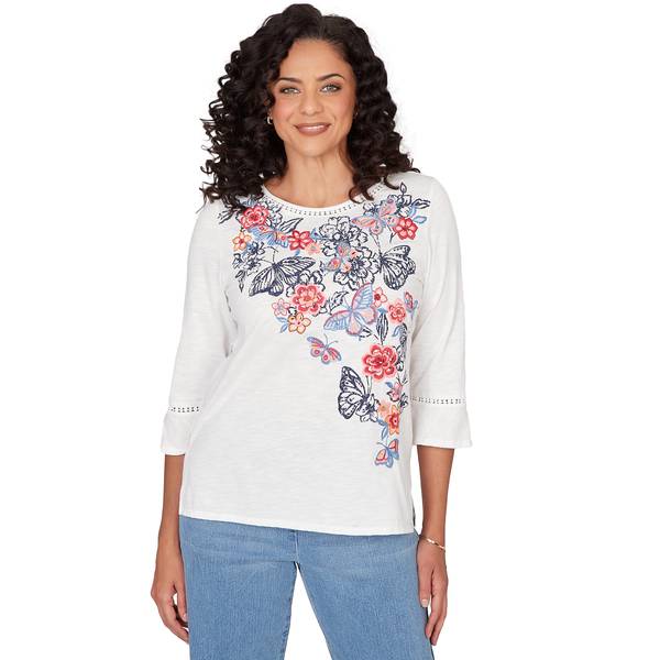 Photo of Women's Embroidered Butterfly Knit Top