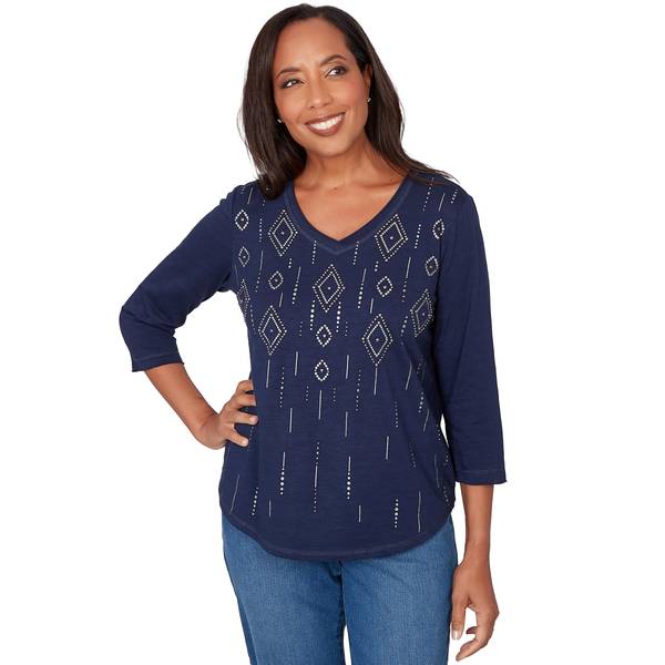 Photo of Women's Diamond Geo Heat Set Knit Top