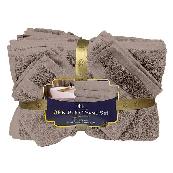 Photo of 6-Pack Taupe Bath Towel Set