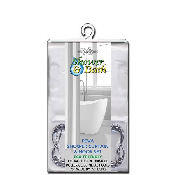 Photo of Printed Shower Curtain and Hook Set Assortment