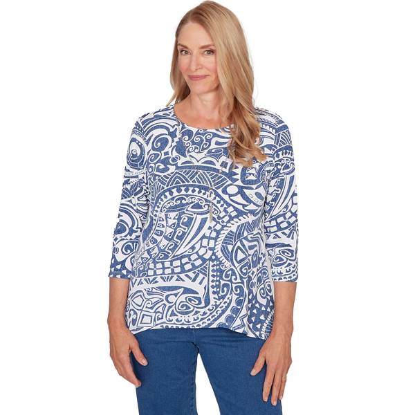 Photo of Women's Batik Scroll Knit Top