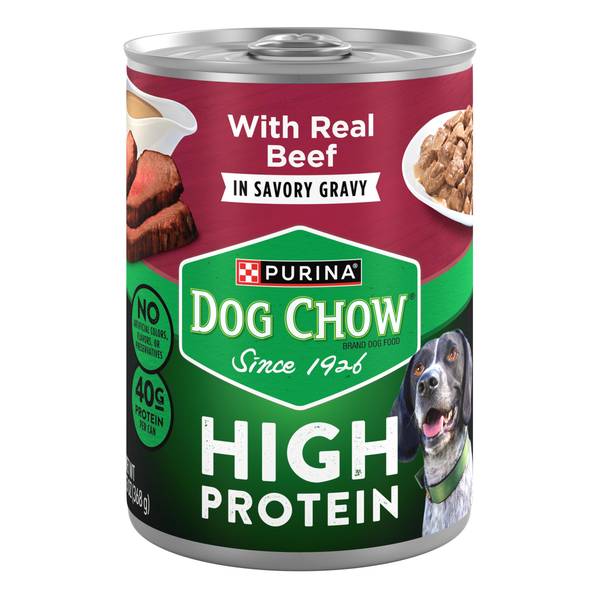 Photo of 13 oz High Protein Wet Dog Food With Real Beef In Savory Gravy