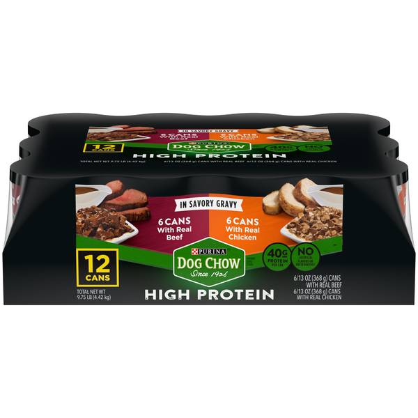 Photo of 12-Count 13 oz Variety Pack High Protein Wet Dog Food