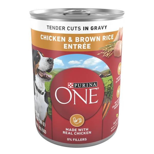 Photo of Tender Cuts in Wet Dog Food Gravy Chicken and Brown Rice Entree, 13 oz Can