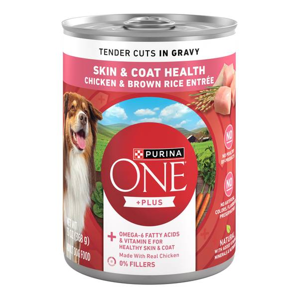 Photo of Tender Cuts Skin & Coat Chicken & Brown Rice Wet Dog Food, 13 oz Can