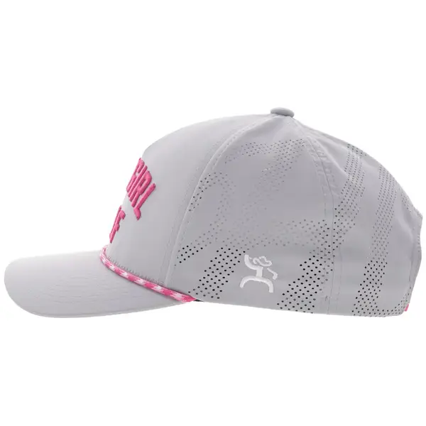 Hooey Cowgirl 5 Panel Trucker Cap Grey w/Pink - 2627T-GY-OS
