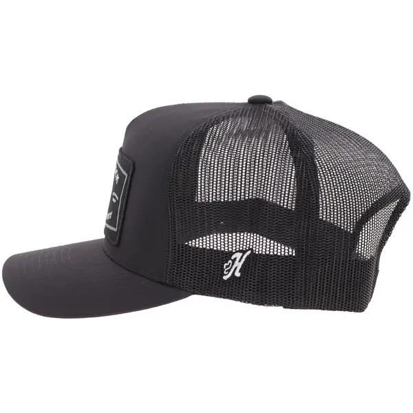 Hooey Men's Rank stock 5-Panel Trucker Cap- Black - 2661T-BK-OS